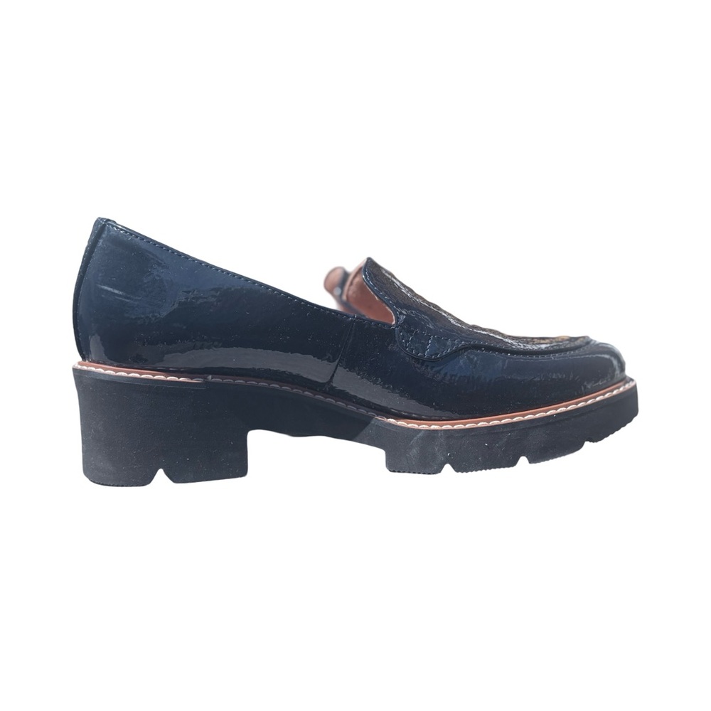 AUXZUR NAT Navy Patent Loafers | Size 39 US 8.5-9 Women’s - Picture 4 of 13